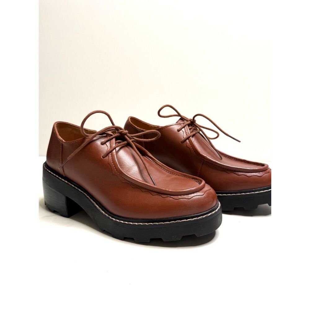 Madewell Hempstead Desert Boot Women’s 9 Dried Maple Brown Leather Lug Sole